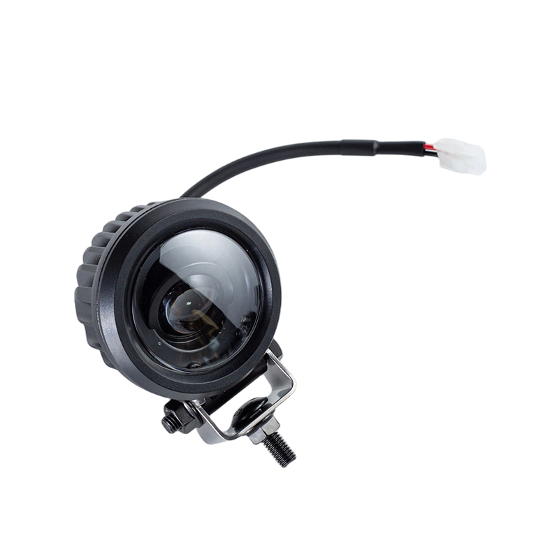 IP67 5W DC9-80V তির্যক গোলাকার নীল স্পট ফর্কলিফ্ট নিরাপত্তা সতর্কতা আলো