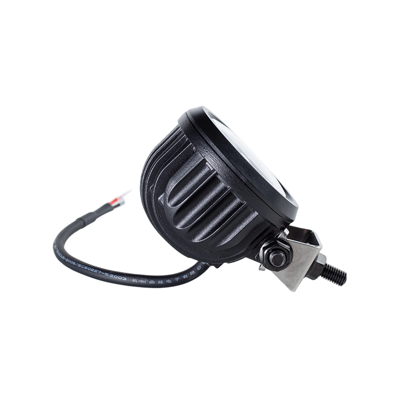 IP67 5W DC9-80V তির্যক গোলাকার নীল স্পট ফর্কলিফ্ট নিরাপত্তা সতর্কতা আলো
