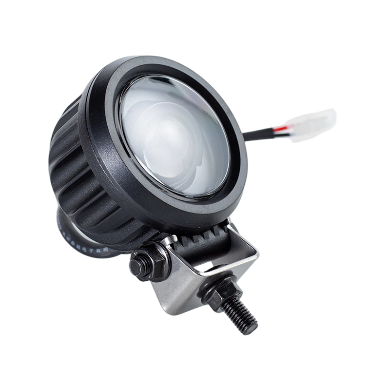 IP67 5W DC9-80V তির্যক গোলাকার নীল স্পট ফর্কলিফ্ট নিরাপত্তা সতর্কতা আলো