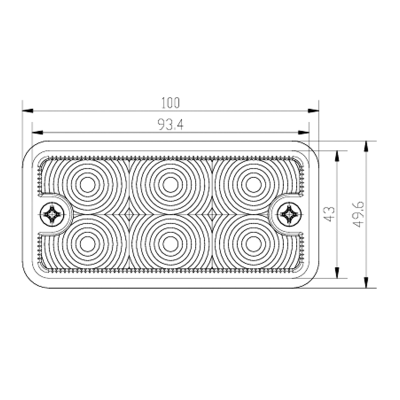 কমপ্যাক্ট IP66 LED ফ্রন্ট পজিশন এবং প্রস্থ নির্দেশক আলো বিভিন্ন ইঞ্জিনিয়ারিং যানবাহনের জন্য